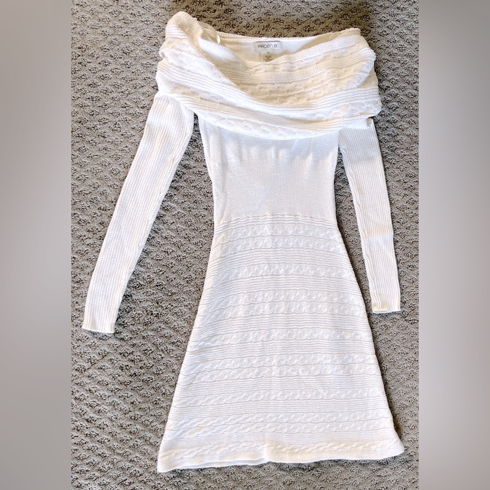 Cozy Off Shoulder Sweater Dress